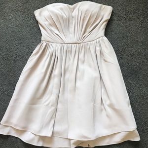 Light grey roused homecoming dress